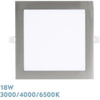 Abaco Einbau-Downlight 18 w, 3000–4000–6500 k Nickel, 1620 lm, quadratisch, 1,3 x 22,5 x 22,5 cm, Schnitt 20 Tage von FABRILAMP
