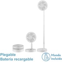 Abrila - Ventilator dc Tragbarer Ventilator galan Farbe White mit fünf Flügeln und Anschluss usb Wiederaufladbar 3 einstellbare Geschwindigkeiten von FABRILAMP