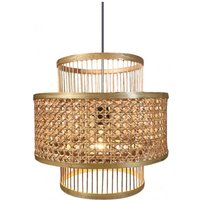 Bambus/Rattan Pendelleuchte 1xe27 bromelia regx36x36 cm von FABRILAMP
