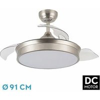 DC-Ventilator 48 w Cala Nickel 3 Flügel von FABRILAMP