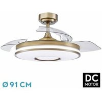 DC-Ventilator 48 w Dani Leder 3 Flügel von FABRILAMP