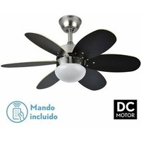 Dc Alves Deckenventilator 2xE27 Nickel 6 Flügel Wengue-Buche von FABRILAMP