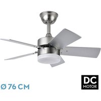 Fabrilamp - Ventilator dc marta 36w nickel 5 Flügel rev. buche/silber 41x76d 3060lm w/remote, memory und timer 3000k,4000k,6000k von FABRILAMP