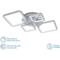 Deckenleuchte 86w 3000-4000-6500k Chrom Elara 9x76x46 Cm 11610Lm Dimmbar, Memory und Fernbedienung C brand FABRILAMP von FABRILAMP