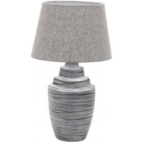 Fabrilamp - Keramik tui Tischlampe 1xe27 zinkgrau Lampenschirm 41,5x24x24 cm von FABRILAMP