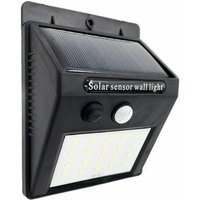 E 166663009 Wandleuchte Solar 5000k Kira Schwarz 200 Lm IP55 12,2x9,5x4,4 cm Bewegungs- und Dämmerungssensor. - Fabrilamp von FABRILAMP