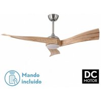 Janubi dc Deckenventilator 18 w Nickel Buche 3 Flügel von FABRILAMP