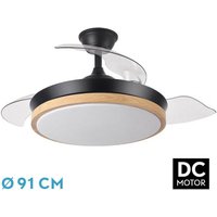 Ventilator dc evros schwarz/heu 72w 6120lm 91d 3-stufig ausklappbar 3000-4000-6000k Fernbedienung, Zeitschaltuhr, Speicher Ventilator dc evros schwarz/heu 72w 6120lm 91d 3-stufig ausklappbar 3000-4000-6000k Fernbedienung, Zeitschaltuhr, Speicher von FABRILAMP