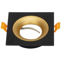 Fabrilamp - fab 14448CU16 Vertiefte Anou 1xgu10 Quadratisch Schwarz/Gold 2x9,2x9,2 Cm 8 De Corte.c/portalalampara von FABRILAMP