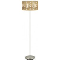 Foot de Wohnzimmer in holzfarbenem Stoff Clara Katerina - Fabrilamp von FABRILAMP