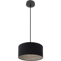 Tania Pendelleuchte 1xe27 Schwarz/Schwarz-Holz Grau Regx30x30 Cm - Fabrilamp Tania Pendelleuchte 1xe27 Schwarz/Schwarz-Holz Grau Regx30x30 Cm - Fabrilamp von FABRILAMP