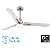 Fabrilamp - Ventilator 22w Dc Coro Nickel 3asp Weiß/Buche 6Stufen 3Farben 2180lm 132d/Erdbeben, Memory & Timer von FABRILAMP
