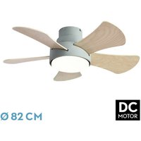 Fabrilamp - Ventilator 25w Dc Green Gregarious 5 Flügel Rev. White/beech 6 Speed 3000-4000-6000k 82D Fernbedienung, Speicher und Timer von FABRILAMP