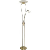 Fabrilamp - Fußboden de wolf 18+5w 4000k 1800/500lm Leder mit Lesegerät und Dimmer 178x31,5x31,5 cm von FABRILAMP