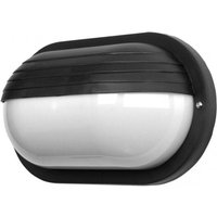 Wandleuchte ext.oval canopus groß 1xe27 policarb.schwarz ip44 10x26x15 cm von FABRILAMP