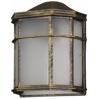 Fabrilamp - fab 150061016 Aluminium Außenwandleuchte Bellatrix 1xe27 Schwarz / Gold 25x11x19,5 Cm Ip44 von FABRILAMP