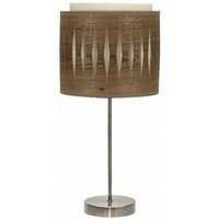 Alexandra Tischlampe 1xe14 Leder/dunkles Holz 42x17x17 cm von FABRILAMP