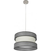 Fabrilamp - Hängeleuchte Modell home Nickel mit grau-beigem Lampenschirm von FABRILAMP