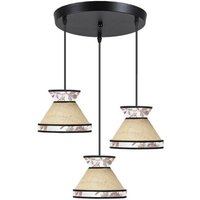 Fabrilamp - Konstantinopel Deckenleuchte 3xe27 Beige/rot 35d von FABRILAMP