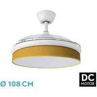 Lüfter dc fashion 72w weiß/gelb 108d 3aspas 7200lm 3000-4000-6000k remote+memory+timer von FABRILAMP