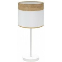 Tischlampe Cloe 1xe14 Weiß/weiß-helles Holz 42x18x18 cm von FABRILAMP