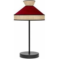 Tischlampe Fabrizio 1xe14 Natur/rot 45x20x20 cm von FABRILAMP