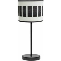 Tischlampe Ivanna 1xe14 Schwarz/weiß-schwarzes Holz 43x17x17 cm von FABRILAMP