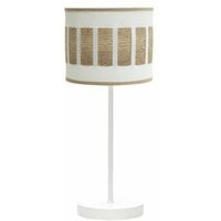 Tischlampe Ivanna 1xe14 Weiß/weiß-helles Holz 43x17x17 cm von FABRILAMP
