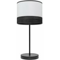 Tischlampe Olga 1xe14 Schwarz/weiß-schwarzes Holz 42x18x18 cm von FABRILAMP