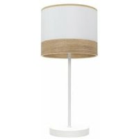 Tischlampe Olga 1xe14 Weiß/weiß-helles Holz 42x18x18 cm von FABRILAMP