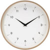 Fabrilamp - Uhr de Ricoti Wanduhr, Durchmesser 30 x 4,5 cm, mit Zeiger de kontinuierliche Bewegung, Holz und weiß (Batterie aa nicht enthalten) von FABRILAMP