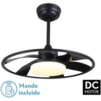 Ventilator Dc Celsius 26w Schwarz 6 Flügel 55d 2950lm 3000-4000-6500k 6vel. Fernbedienung, Speicher & Timer - Fabrilamp von FABRILAMP