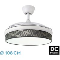 Fabrilamp - Ventilator dc fashion 72w weiß/tetrisgrau 108d 3aspas 7200lm 3000-4000-6000k remote+ memory+ timer Fabrilamp - Ventilator dc fashion 72w weiß/tetrisgrau 108d 3aspas 7200lm 3000-4000-6000k remote+ memory+ timer von FABRILAMP