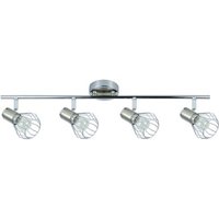 Akunadecor Badezimmer Wandleuchte mit metallischer Tulpe Mateo 4 Strahler Chrom-Nickel von FABRILAMP