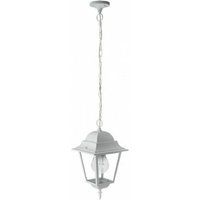 Fab 149291001 Aluminium Outdoor Pendelleuchte Spica 1xe27 Weiß Ip44 Regx21,5x21,5 Cm von FABRILAMP