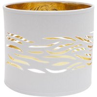 Tischlampenschirm fog 1xe14 weiß-gold 17dx17dx15h von FABRILAMP