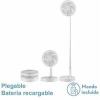 Fabrilamp - Galan Weißer tragbarer DC-Ventilator, 10 w, faltbarer Akku von FABRILAMP