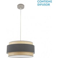 Fabrilamp - Hängeleuchte Modell Kandy 2xE27 Natur/Grau Dimmbar von FABRILAMP