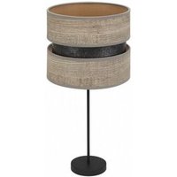 Hohe Tischlampe Colet 1xe27 Schwarz/Grau Holz 61x30x30 cm von FABRILAMP