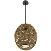 Isola Decken-Pendelleuchte 1xe27 Schwarz/Natur Regx30x30cm - Fabrilamp von FABRILAMP