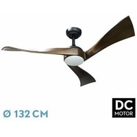 Janubi DC-Ventilator 22 w Schwarz/Eiche 3 Flügel von FABRILAMP