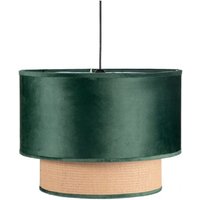 Nerva Pendelleuchte of 2 Lampenschirme Grüner Samt und Sackleinen Fabrilmap - Fabrilamp von FABRILAMP