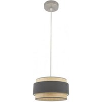 Fabrilamp - Pendelleuchte de eine Leuchte mit Schirm Kandy Natural/grey von FABRILAMP