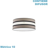 Fabrilamp - Pendelleuchte schirm karla m10 taupe/beige 50dx50dx22h inklusive diffusor von FABRILAMP