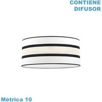 Fabrilamp - Pendelleuchte schirm karla m10 weiß/beige 60d diffusor enthalten von FABRILAMP