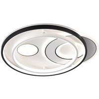 Fabrilamp - evora runde deckenleuchte schwarz/weiss 160w 3000-4000-6000k 7x45x52cm 13600lm c/remote von FABRILAMP