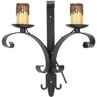 Rustikale Wandleuchte Rueda 2Lights. 2xE27 60w. Abmessungen(37x26cm) von FABRILAMP