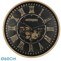 Fabrilamp - Uhr de Wand Trieste Schwarz Gold 60x60x8 cm Zahnräder mit Uhrwerk Fabrilamp - Uhr de Wand Trieste Schwarz Gold 60x60x8 cm Zahnräder mit Uhrwerk von FABRILAMP