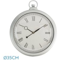 Uhr De Wand Epoche Silber 41x35x5 Cm MOV.Continuo - Fabrilamp Uhr De Wand Epoche Silber 41x35x5 Cm MOV.Continuo - Fabrilamp von FABRILAMP