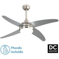 Fabrilamp - Ventilator 2xe27 dc klod nickel/silver 4 asp.6 vel 117d w/remote und timer von FABRILAMP